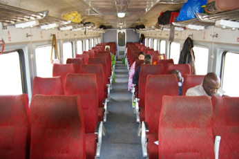 1st class seats on the Bamako to Kayes train