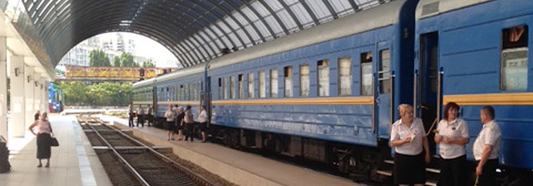 Chisinau-Bucharest train about to leave