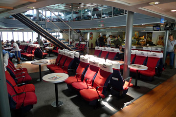 Inside the FRS fast ferry from Tarifa to Tangier