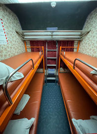 4-berth couchettes on Tangier to Marrakech train