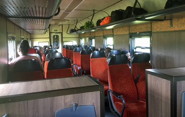 Executive class on the Nampula to Cuamba train