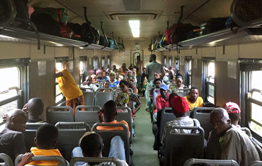 2nd class on the Nampula to Cuamba train