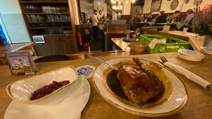 Meal at the Augustiner-Keller, Munich