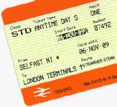 29 train & ferry ticket from London to Dublin