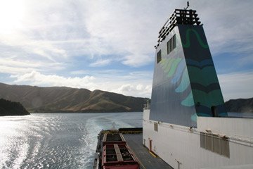 Interislander ferry "Kaitaki" in the Tory Channel