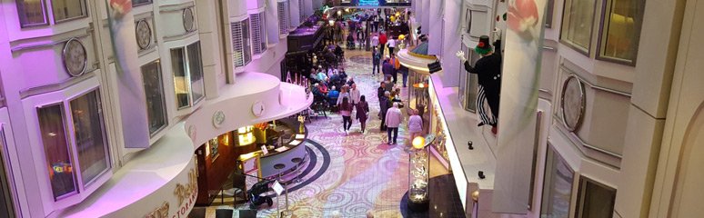 Mall on board the ferry to Norway