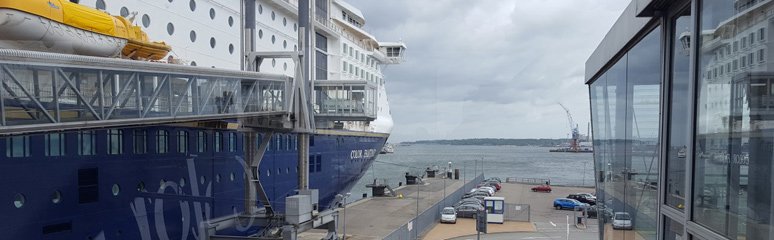 Boarding the ferry in Kiel