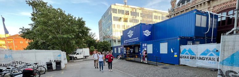 Budapest Nyugati, temporary ticket office