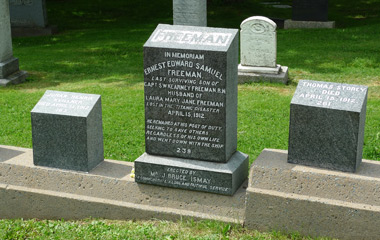 Ernest Freeman's grave
