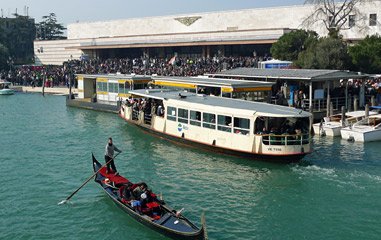 Venice Santa Lucia station where the VSOE arrives