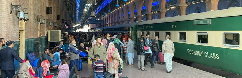 An express train at Lahore