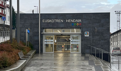 Hendaia Euskoten station, for trains to San Sebastian