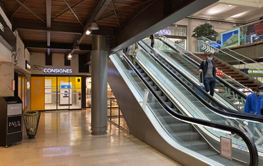 Luggage lockers at the Gare de l'Est