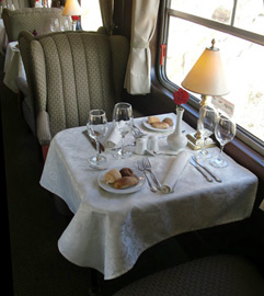 Lunch on the train from Cusco to Puno