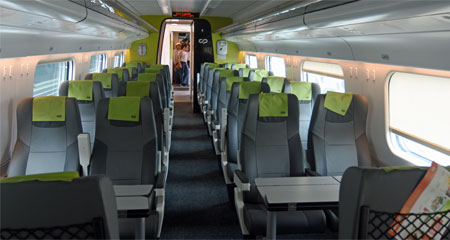 2nd class on a Alfa Pendular train from Lisbon to Porto