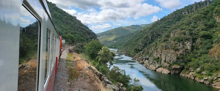 Douro Valley scenery from the train 
