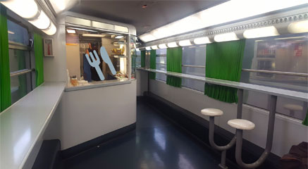 Cafe-bar on a Portuguese Intercity train