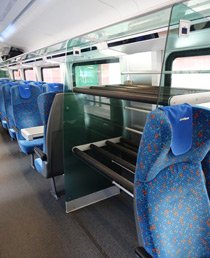 Luggage rack on Prague to Vienna railjet train