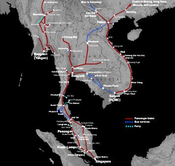 Thailand train route map