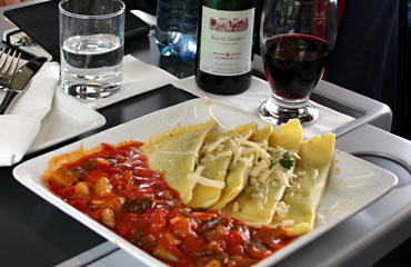 Meal & drinks are served at seat in first & business class