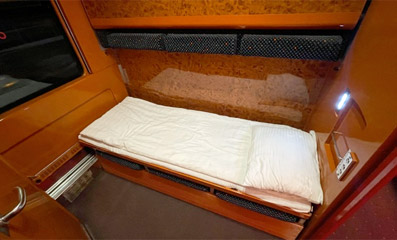Sleeper compartment on the Astra Trans Carpatic