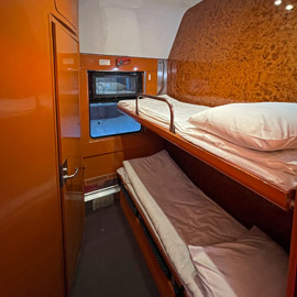 Deluxe 2-bed sleeper on the Astra Trans Carpatic
