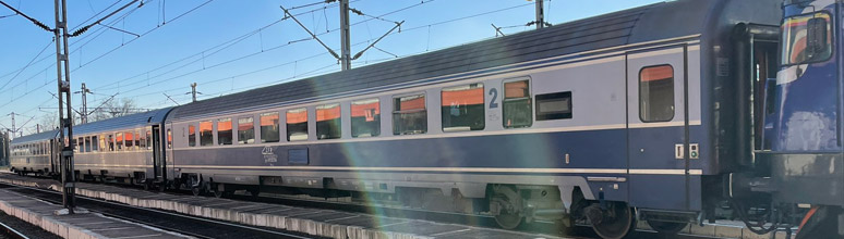 The daytime train from Budapest to Bucharest