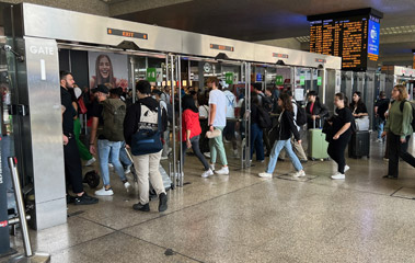 Exit gates at Roma Termini