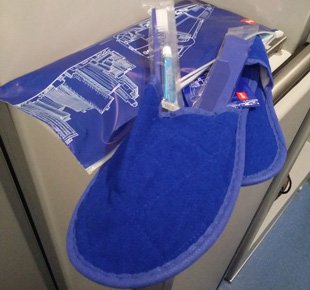 Complimentary toiletry pack in a Strizh sleeper
