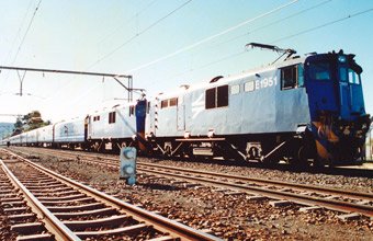 The Blue Train at Matjiesfontein