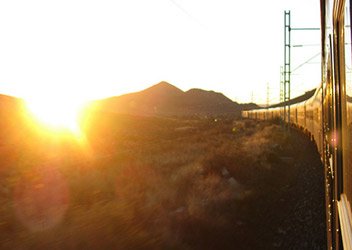 Sunset from the train