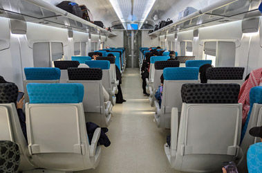 Interior of the train to Hail