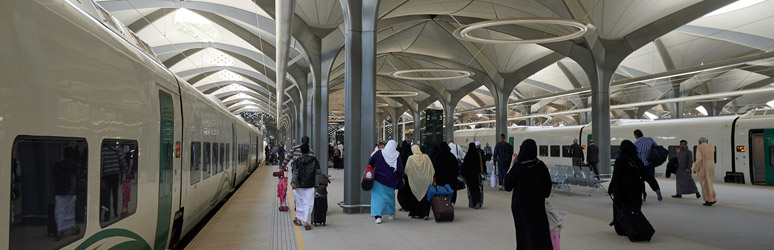 Train at Medina station