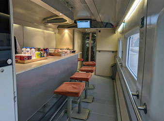 Buffet car on Riyadh-Dammam train