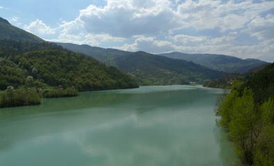 Lim River, seen from the Belgrade to Bar line