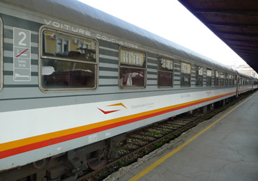 2nd hand French sleeping-car on Belgrade to Bar night train