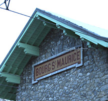 Bourg St Maurice station sign