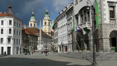 Ljubljana main square & town hall