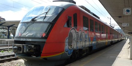 Regional train from Ljubljana to Koper