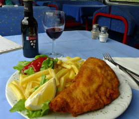 Lunch in Slovenian restaurant car