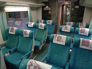 Turista (2nd class) on an Intercity train