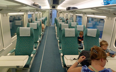 Turista Plus seats on an Alvia train