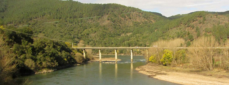 Scenery in Galicia seen from the train