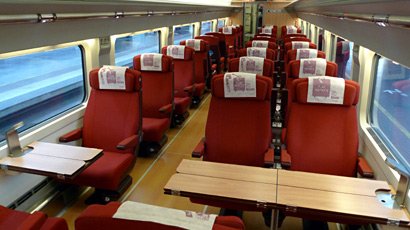 AVE Turista Plus class on an S100 AVE train to Seville