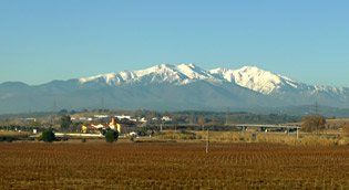 Mt Canigou seen from the Paris-Barcelona train