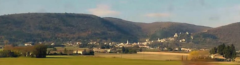 Scenery from the train along the Rhone Valley