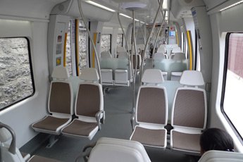 Inside Euskotren to San Sebastian