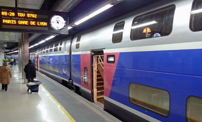 An TGV Duplex at Barcelona Sants