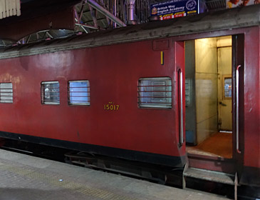 Sleeper on the Colombo to Badula Night Mail train