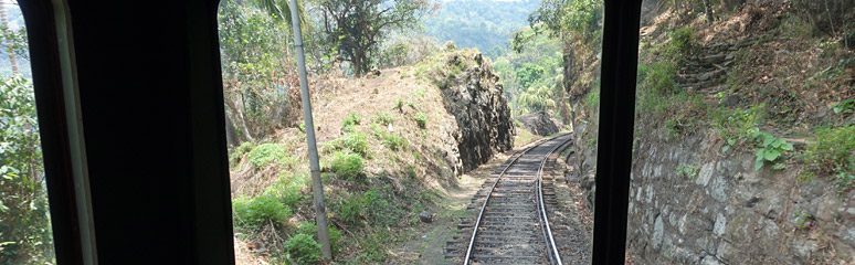 View back down the track